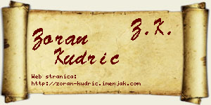 Zoran Kudrić vizit kartica